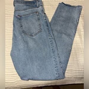 Abercrombie Curve Love Slim Straight light wash jeans